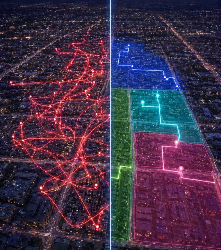 Strategic zoning and routing across the distribution network