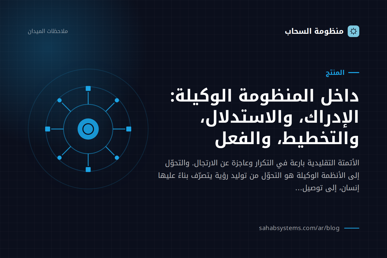 داخل المنظومة الوكيلة: الإدراك، والاستدلال، والتخطيط، والفعل